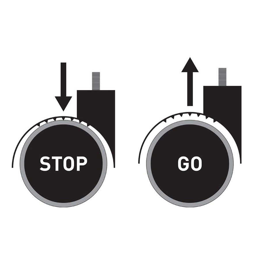 Комплект колес Stop&Go для твердых полов / ESD